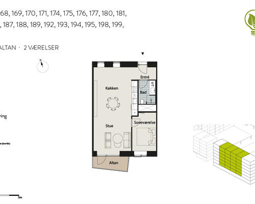 2 værelses lejlighed i Herlev