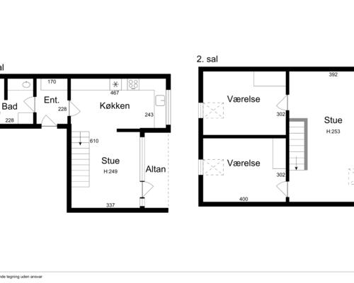 97 skønne m2 - to soveværelser - lækker altan