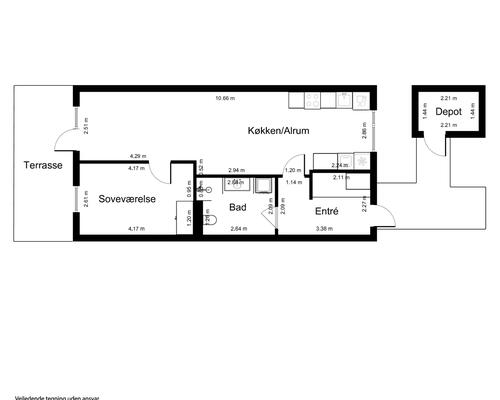 2 værelses hus i Kalundborg