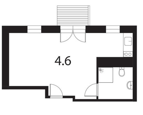 47 m2 værelse i København NV