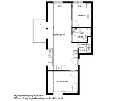 3 værelses lejlighed i Slagelse