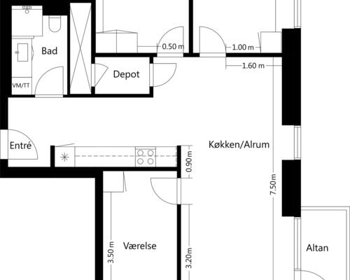 4 værelses lejlighed i Ballerup