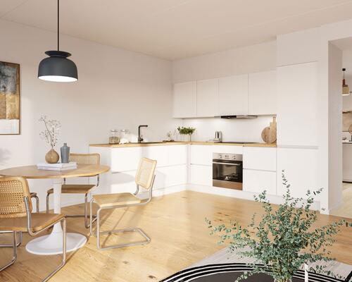 Nyd livet i et rummeligt rækkehus i flere plan