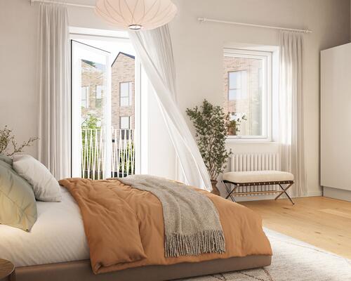 Nyd livet i et rummeligt rækkehus i flere plan