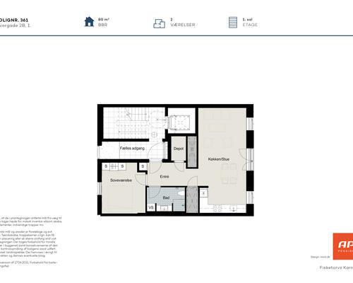 2 værelses lejlighed i Odense C