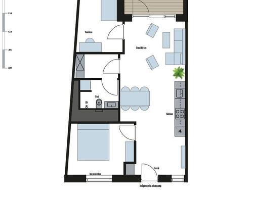 3 værelses lejlighed på Skovledet i Hillerød udlejes