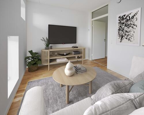 Hyggelig 2-værelses med terrasse og tæt på Aarhus