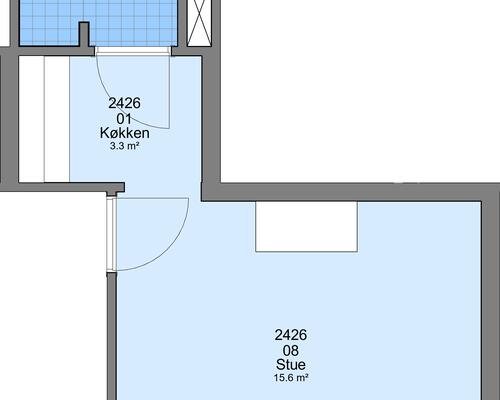 1 værelses lejlighed i Frederikshavn