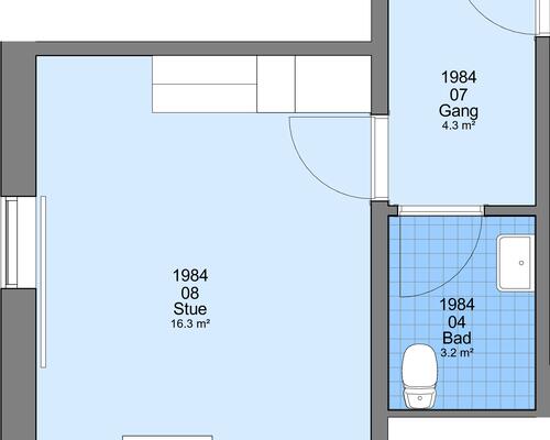 1 værelses lejlighed i Frederikshavn