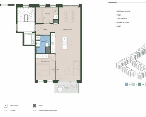 3 værelses lejlighed i Hedehusene
