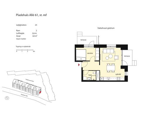 2 værelses lejlighed i København SV