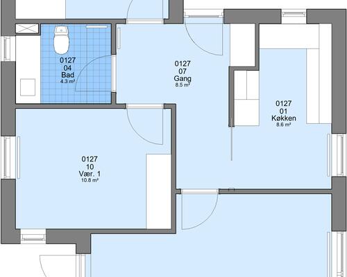 3 værelses lejlighed i Viborg