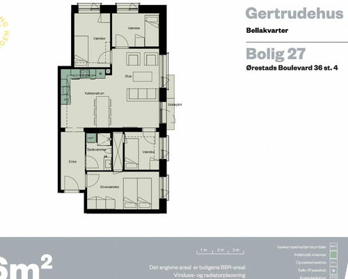 5 værelses lejlighed i København S