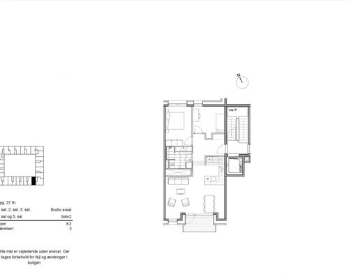 3 værelses lejlighed i København SV