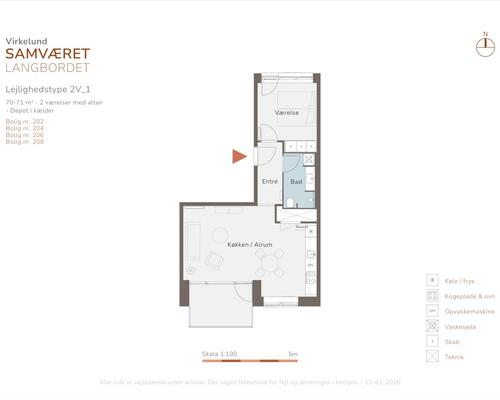 2 værelses lejlighed i Albertslund