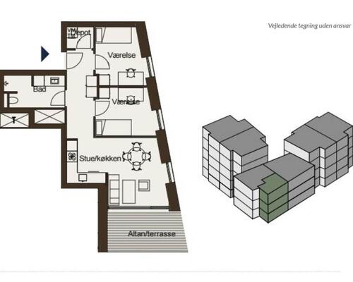 3 værelses lejlighed i Ølstykke