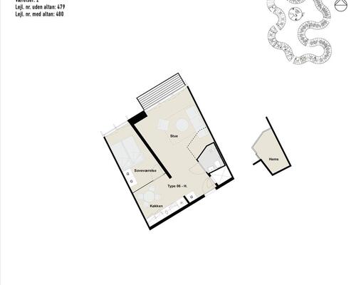 2 værelses lejlighed i Kongens Lyngby