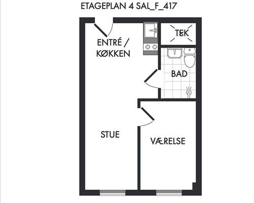 2 værelses lejlighed i Frederiksberg