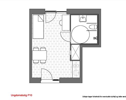 1 værelses lejlighed i Vanløse