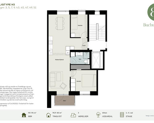 3 værelses lejlighed i Horsens