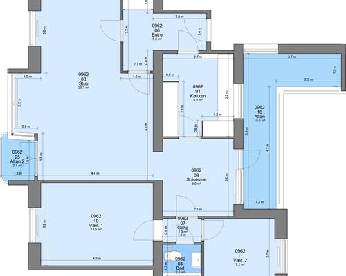 3 værelses lejlighed i Randers