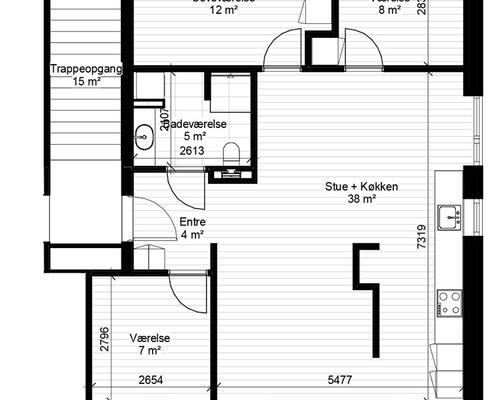 4 værelses lejlighed i Køge