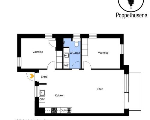 3 værelses lejlighed i Hasselager