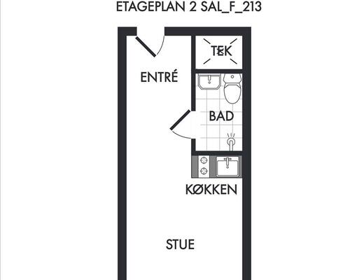 1 værelses lejlighed i Frederiksberg
