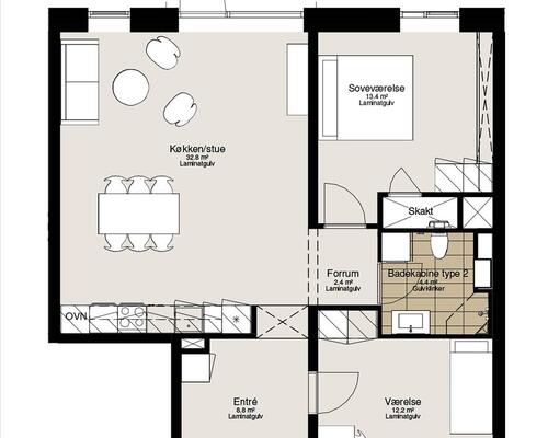 3 værelses lejlighed i Silkeborg