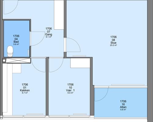 2 værelses lejlighed i Frederikshavn