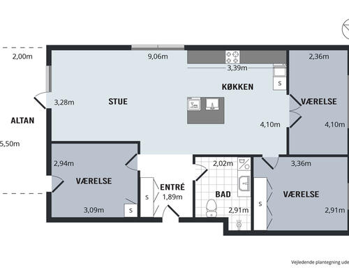 Fantastisk 4-værelses lejlighed på Marshalls Alle