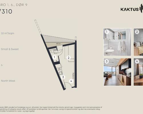 1 værelses lejlighed i København V