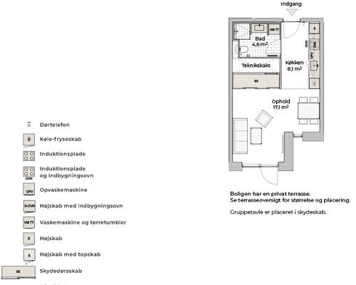 1 værelses lejlighed i Risskov