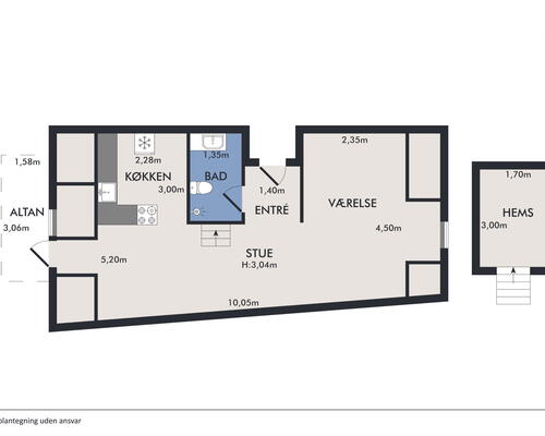 2 værelses lejlighed i Aalborg