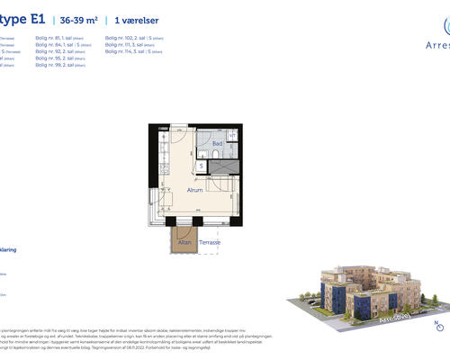 1 værelses lejlighed i Risskov