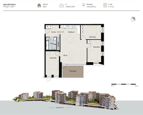 4 værelses lejlighed i Silkeborg