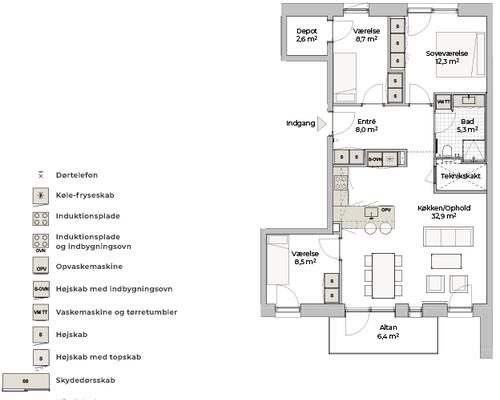 4 værelses lejlighed i Risskov