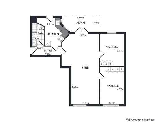 3 værelses lejlighed i Aalborg