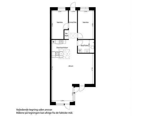 3 værelses lejlighed i Frederiksværk