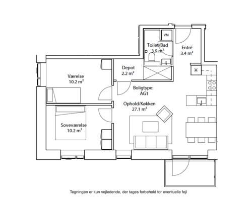Nyere lejlighed i Gartnerbyen!