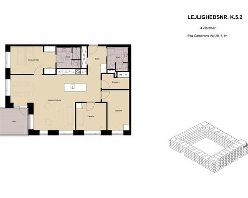 4 værelses lejlighed i København SV