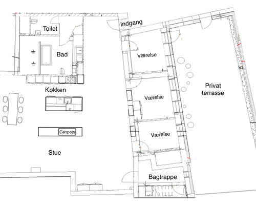 Unik lejlighed med stor privat terrasse, i hjertet af København