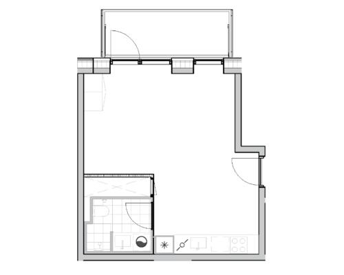 1 værelses lejlighed i Risskov