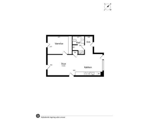 Utrolig flot stor 2 værelses lejlighed på 76 m² beliggende i flot nyere ejendom.