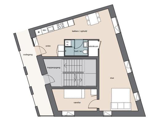 2 værelses lejlighed i Aalborg