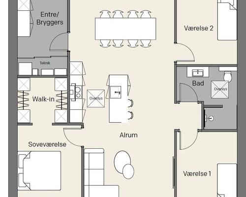 4 værelses hus i Rønde