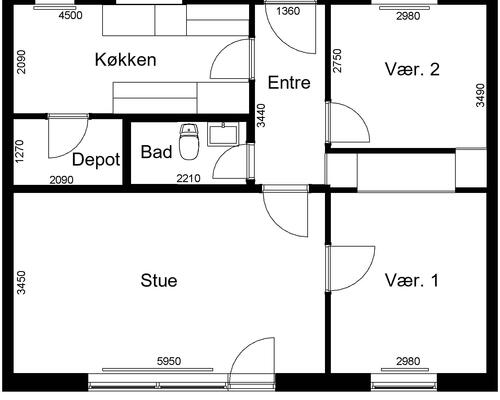 3 værelses hus i Skive