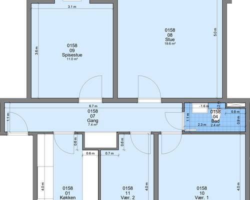 4 værelses lejlighed i Randers NV