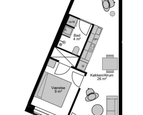 2 værelses lejlighed i Aalborg