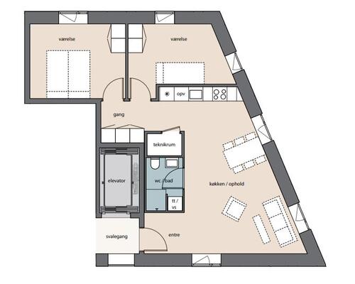 3 værelses lejlighed i Aalborg